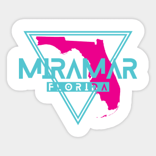 Miramar Florida Retro Triangle FL Sticker
